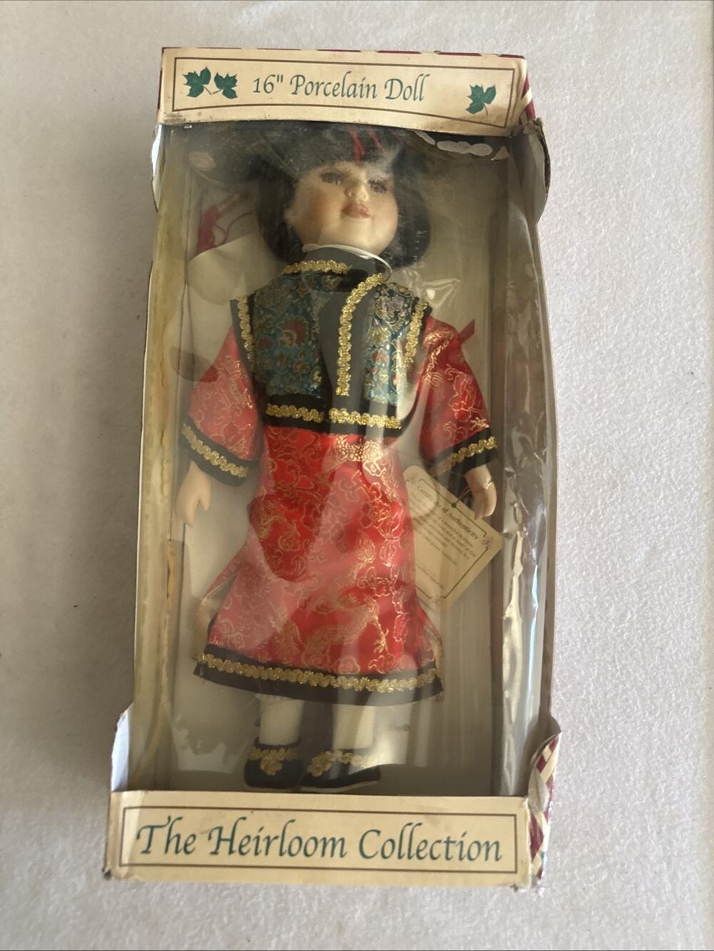 The Heirloom Collection, 16 In. Porcelain Doll #6552 Dark Brn Hair Collectible